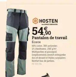 Espace emeraude HOSTEN Pantalon de travail offre