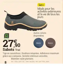 Espace emeraude Sabots Trial offre