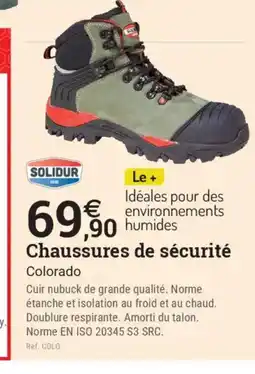 Espace emeraude SOLIDUR Chaussures de sécurité offre
