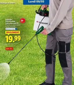 Lidl Parkside pulvérisateur offre