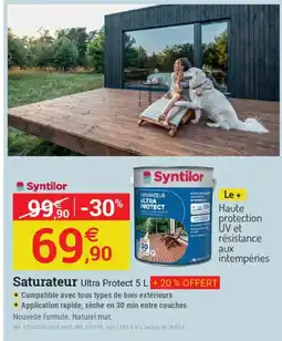 Espace emeraude SYNTILOR Saturateur Ultra Protect offre