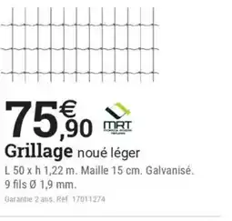 Espace emeraude Grillage noué léger offre