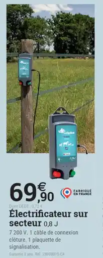 Espace emeraude Électrificateur sur secteur offre