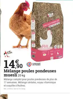 Espace emeraude Mélange poules pondeuses muesli offre