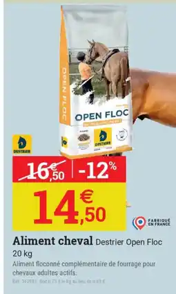 Espace emeraude Aliment cheval Destrier Open Floc offre