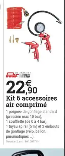 Espace emeraude Kit 6 accessoires air comprimé offre