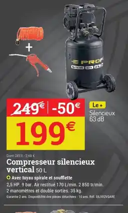 Espace emeraude Compresseur silencieux vertical offre