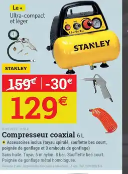Espace emeraude STANLEY Compresseur coaxial offre