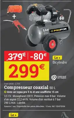 Espace emeraude Compresseur coaxial offre