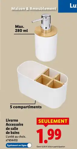Lidl Livarno accessoire de salle de bains offre