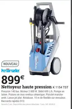 Espace emeraude KRANZLE Nettoyeur haute pression K 1154 TST offre
