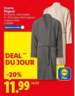 Lidl Livarno peignoir offre
