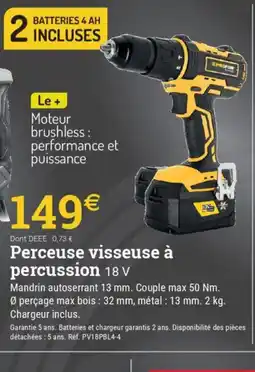 Espace emeraude Perceuse visseuse à percussion 18 V offre