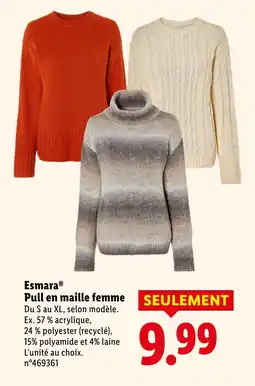 Lidl Esmara pull en maille femme offre