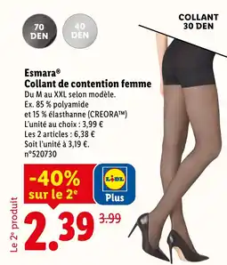 Lidl Esmara collant de contention femme offre