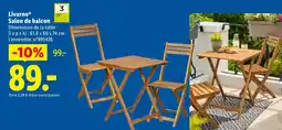Lidl Livarno salon de balcon offre