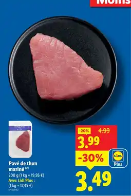 Lidl Pavé de thon mariné offre