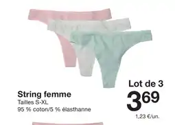 Zeeman String femme offre