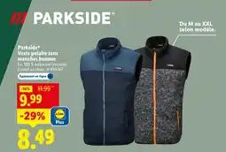 Lidl Parkside veste polaire sans manches homme offre