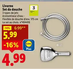 Lidl Livarno set de douche offre