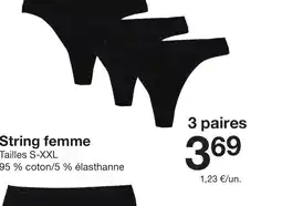 Zeeman String femme offre