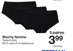 Zeeman Shorty femme offre