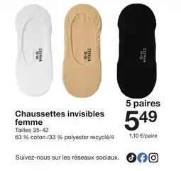 Zeeman Chaussettes invisibles femme offre