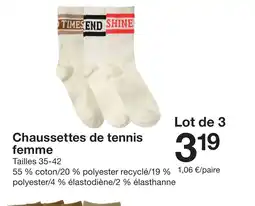 Zeeman Chaussettes de tennis femme offre