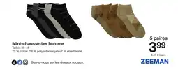 Zeeman Mini-chaussettes homme offre
