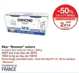 Monoprix Skyr danone nature offre