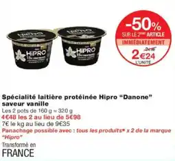 Monoprix Spécialité laitière protéinée hipro danone offre