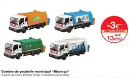 Monoprix Camion de poubelle municipal bburago offre
