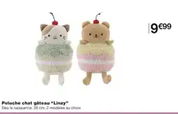 Monoprix Peluche chat gâteau linzy offre