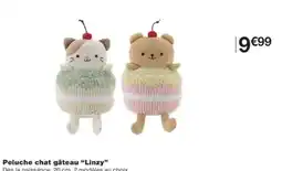Monoprix Peluche chat gâteau linzy offre