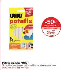 Monoprix Patafix blanche uhu offre