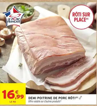 Demi poitrine de porc rôti