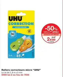 Monoprix Rollers correcteurs micro uhu offre