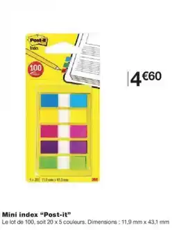 Monoprix Mini index Post-it offre