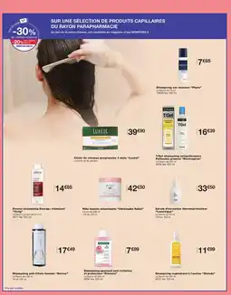 Monoprix SUR UNE SÉLECTION DE PRODUITS CAPILLAIRES DU RAYON PARAPHARMACIE offre