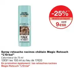 Monoprix Spray retouche racines châtain magic retouch l'oréal offre