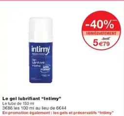Monoprix Le gel lubrifiant intimy offre