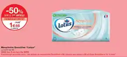 Monoprix Mouchoirs sensitive lotus offre