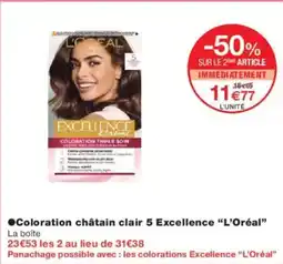 Monoprix Coloration châtain clair 5 excellence l'oréal offre