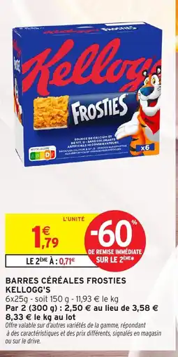 Intermarché Hyper KELLOGG'S Barres céréales frosties offre