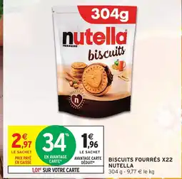 Intermarché Hyper NUTELLA Biscuits fourrés x22 offre