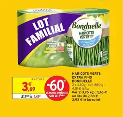 Intermarché Hyper BONDUELLE Haricots verts extra fins offre