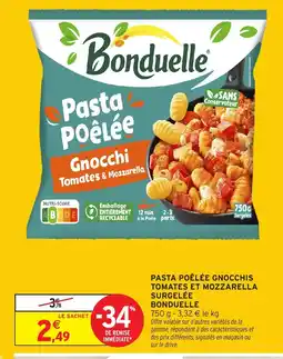 Intermarché Hyper BONDUELLE Pasta poêlée gnocchis tomates et mozzarella surgelée offre