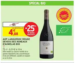 Intermarché Hyper Aop languedoc rouge devois des agneaux d'aumelas bio offre