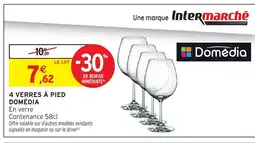 Intermarché Hyper DOMÉDIA 4 verres à pied offre