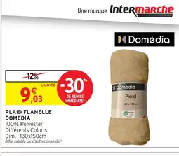 Intermarché Hyper DOMEDIA Plaid flanelle offre